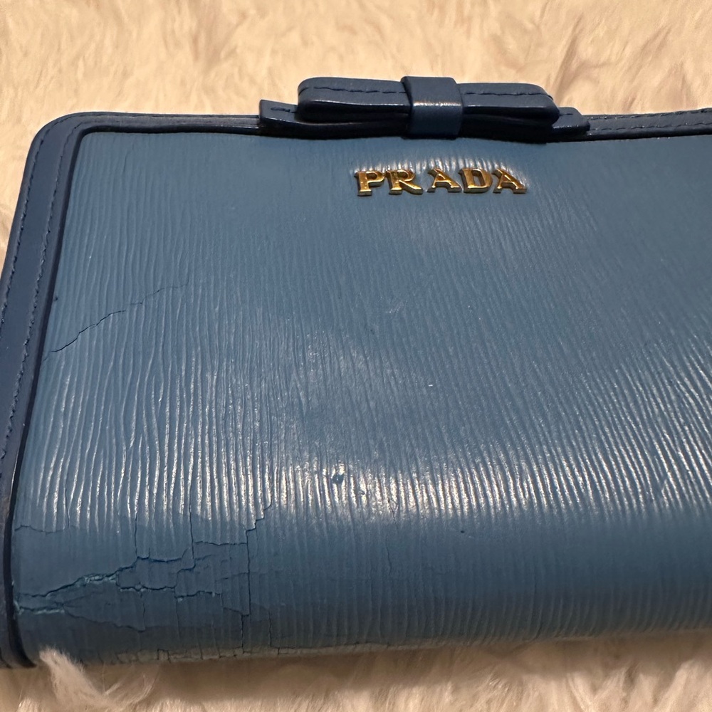 Prada Sky Blue Leather Wallet - Picture 8 of 9